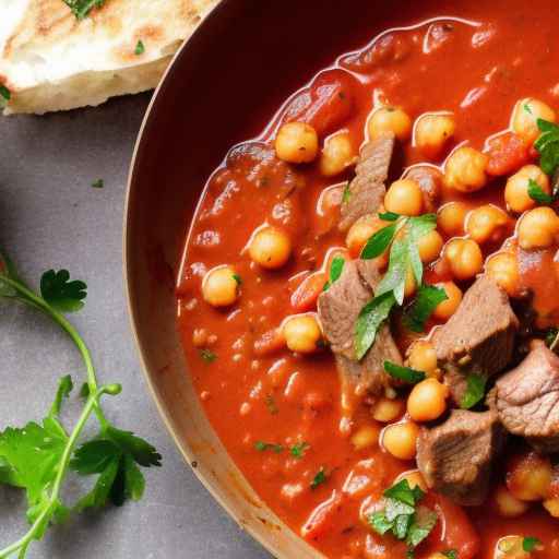 Lamb and Tomato Goulash with Chickpeas