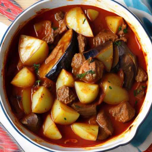 Lamb Goulash with Eggplant and Potatoes