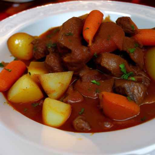 Lamb Goulash with Potatoes and Carrots