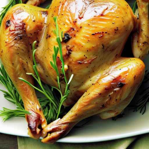 Lemon-Garlic Roast Chicken with Herbs