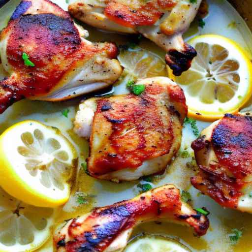 Lemon and Garlic Roasted Chicken Thighs