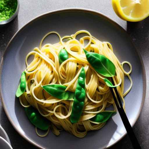 Lemon and Garlic Snow Pea Pasta