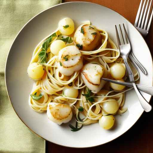 Lemon and Herb Scallops Pasta