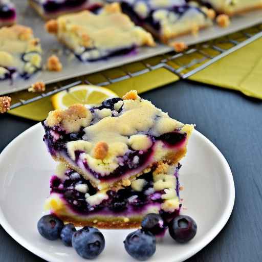 Lemon Blueberry Bars with Spiced Cookie Crust