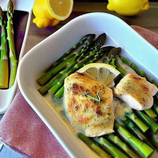 Lemon chicken and asparagus casserole