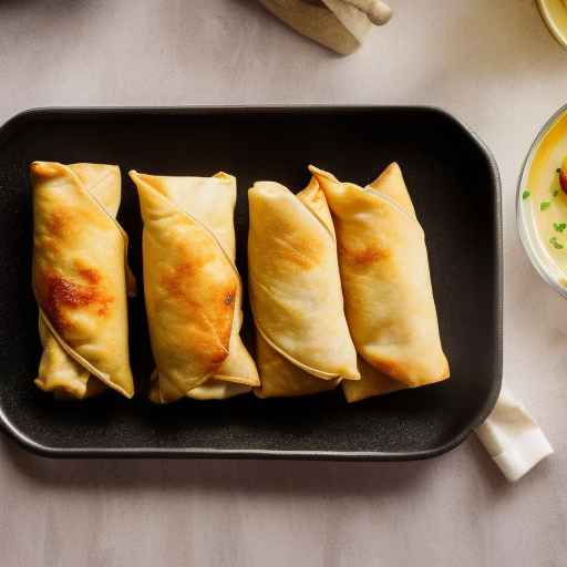 Lemon chicken and egg rolls