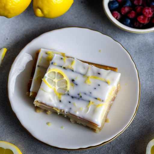 Lemon Cream Cheese Bars on a plate