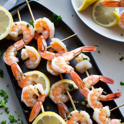 Lemon Garlic Shrimp Skewers