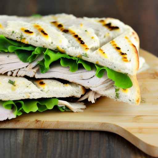 Lemon Pepper Turkey Sandwiches in Flatbread