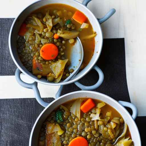 Lentil and Cabbage Stew with Caraway Seeds