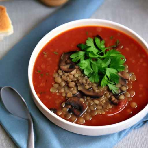 Lentil and Mushroom Borscht