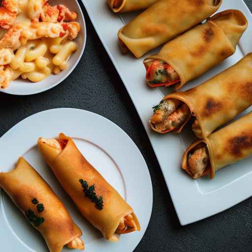 Lobster Mac and Cheese Egg Rolls