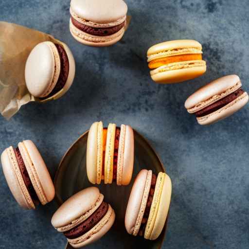 Mango Passionfruit Macarons