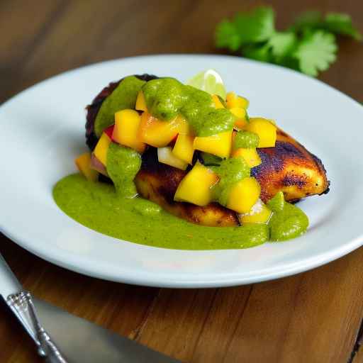 Mango Salsa Chicken with Green Sauce