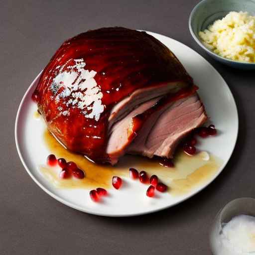 Maple-Pomegranate Glazed Ham