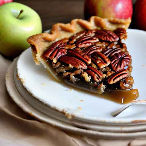 Maple Bourbon Pecan Pie with Apples