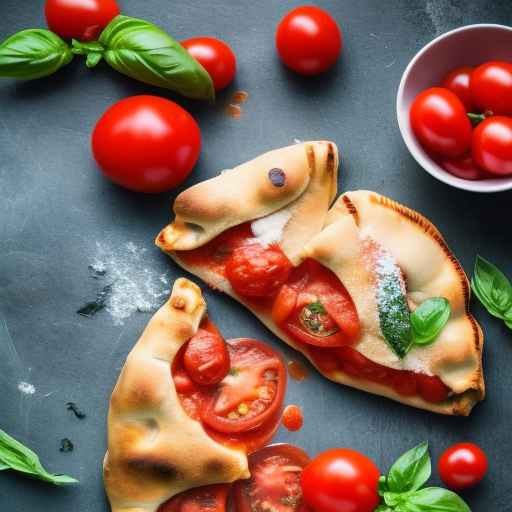 Margherita Calzone with Fresh Tomatoes and Basil