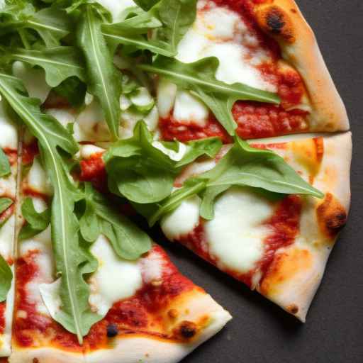 Margherita with arugula stuffed pizza