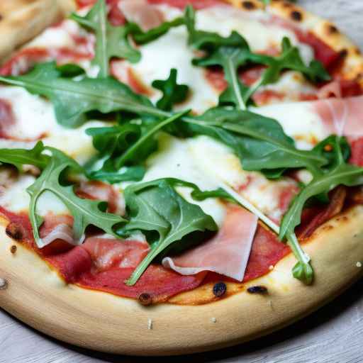 Margherita with prosciutto and arugula stuffed pizza