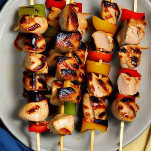 Marsala-Marinated Chicken Skewers with Bell Peppers