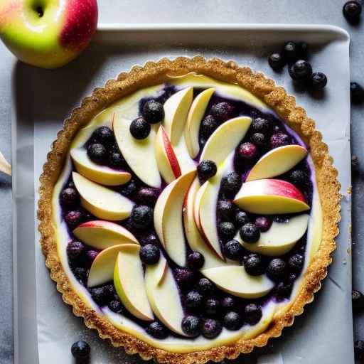 Mascarpone and Blueberry Tart with Apples