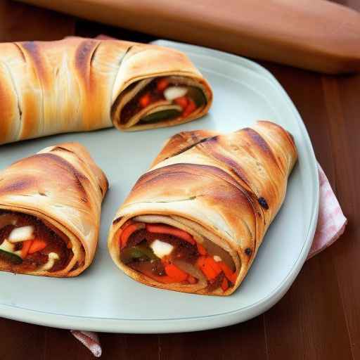 Meat and Veggie Stromboli