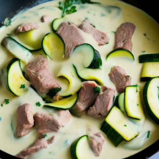 Meat and Zucchini in Creamy Sauce