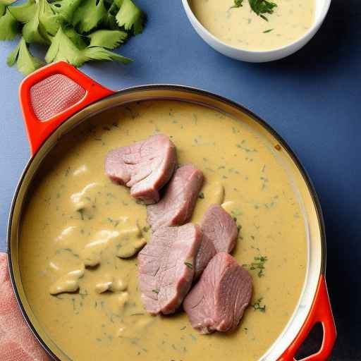 Meat in Creamy Mustard Sauce