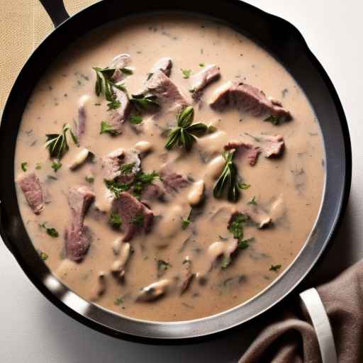 Meat in Creamy Peppercorn Sauce