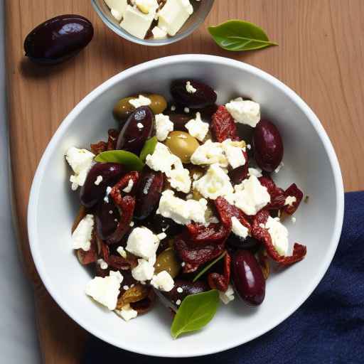 Mediterranean-style with kalamata olives, feta cheese, and sun-dried tomatoes