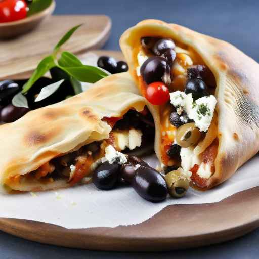 Mediterranean Calzone with Olives and Feta