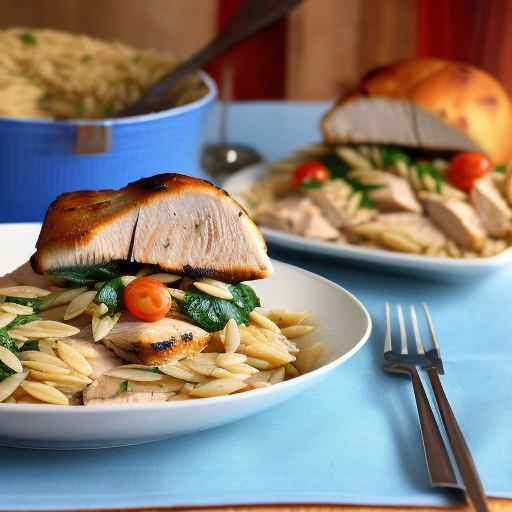 Mediterranean Chicken and Orzo Sandwiches with Pocket Bread