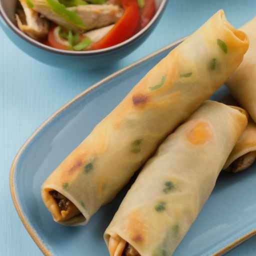 Mediterranean Chicken Egg Rolls