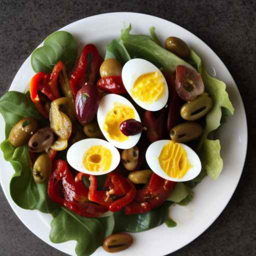 Mediterranean Egg Salad with Roasted Red Peppers and Kalamata Olives