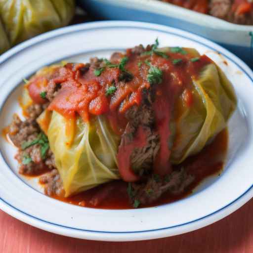 Mediterranean Stuffed Cabbage Rolls with Lamb and Rice