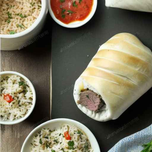 Mediterranean Stuffed Rolls with Lamb and Rice