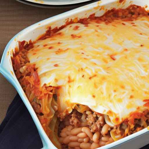 Michigan-style Cabbage Roll Casserole with Navy Beans