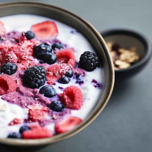 Mixed berry and yoghurt porridge