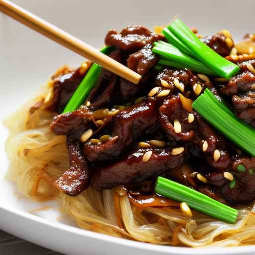 Mongolian Beef with Crispy Rice Noodles