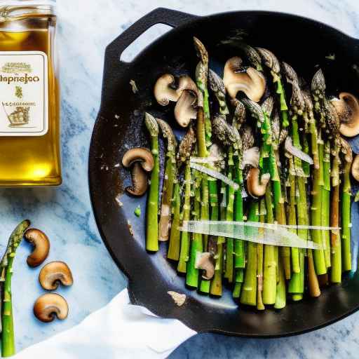 Mushroom and asparagus with Parmesan and truffle oil