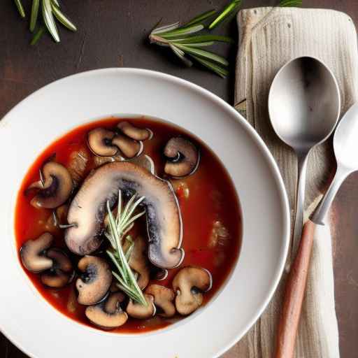 Mushroom and Barley Borscht with Rosemary