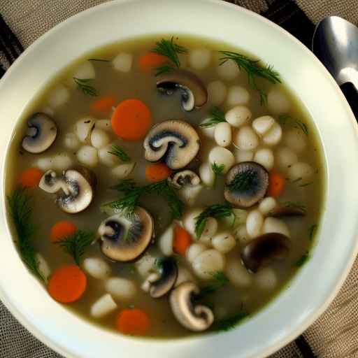 Mushroom and Barley Soup with Dill