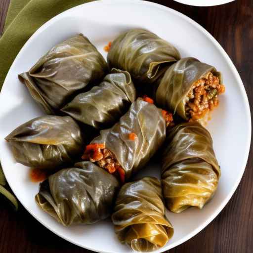 Mushroom and Barley Stuffed Cabbage Rolls