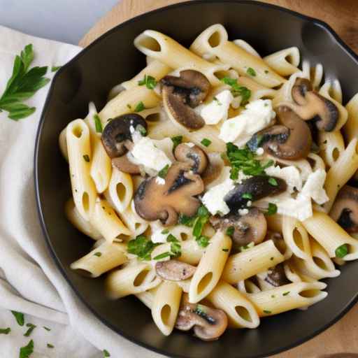 Mushroom and Goat Cheese Pasta