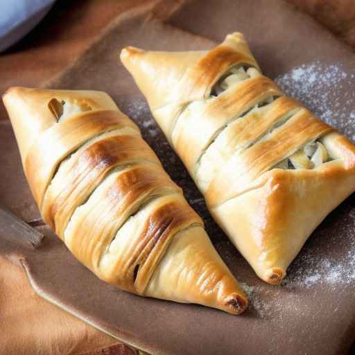 Mushroom and leek turnover