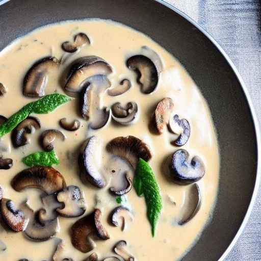 Mushroom and Meat in Creamy Sauce