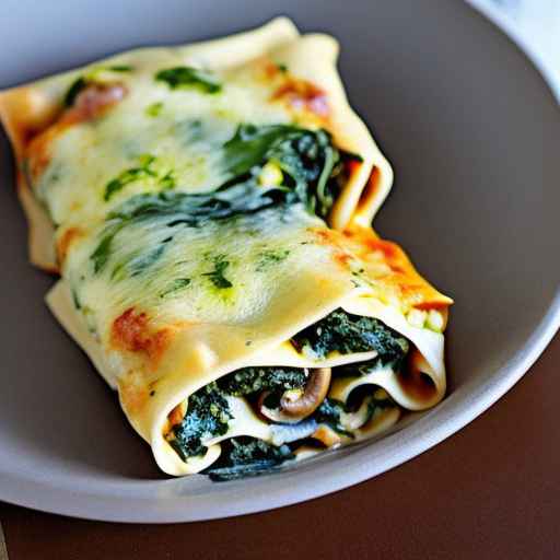 Mushroom and Spinach Lasagna Roll-Ups