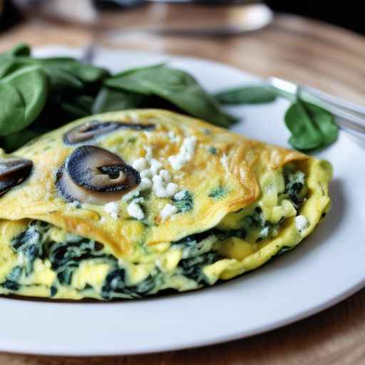 Mushroom and Spinach Omelet with Feta