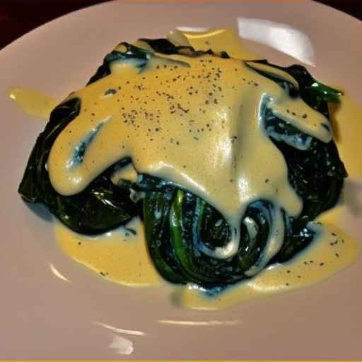 Mushroom and Spinach Ribbons with Parmesan Cream Reduction