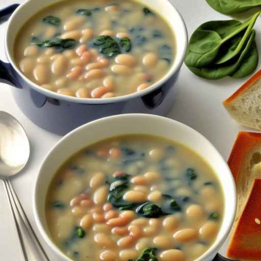 Navy Bean and Spinach Soup